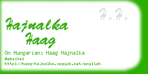 hajnalka haag business card